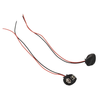 

New 15 pcs 15cm wire rope 9 volt battery clip plug connection T Art