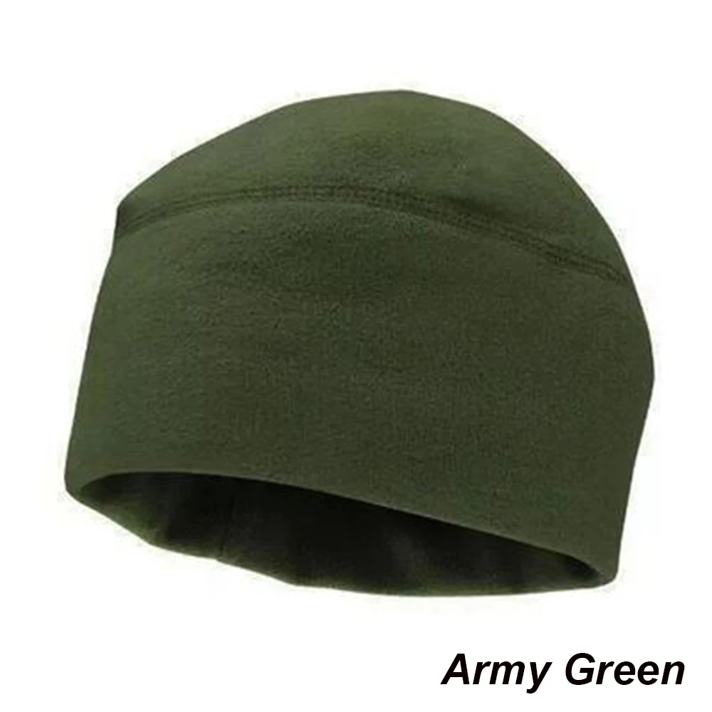 Мужская ветрозащитная Теплая Флисовая Кепка для мужчин и женщин, зимняя дышащая теплая тактическая шапка для альпинизма, походов - Цвет: army green