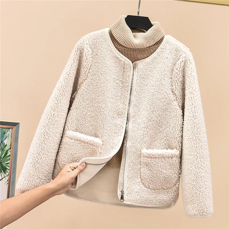 

Корейский стиль, Женское зимнее пальто 2020 с овечьей шерстью, хлопковые супер теплые ветрозащитные повседневные уличные короткие парки для весны, осени и зимы