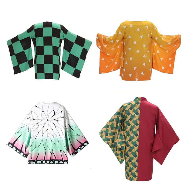 Kopen Demon Slayer Kimetsu geen Yaiba mens Kamado Tanjirou cosplay cape kostuums Agatsuma Zenitsu orange cape tomioka Giyuu Cape
