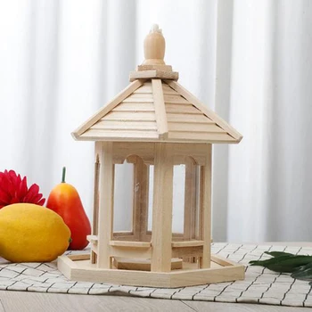 

Hanging Wooden Bird Feeder Garden Decoration