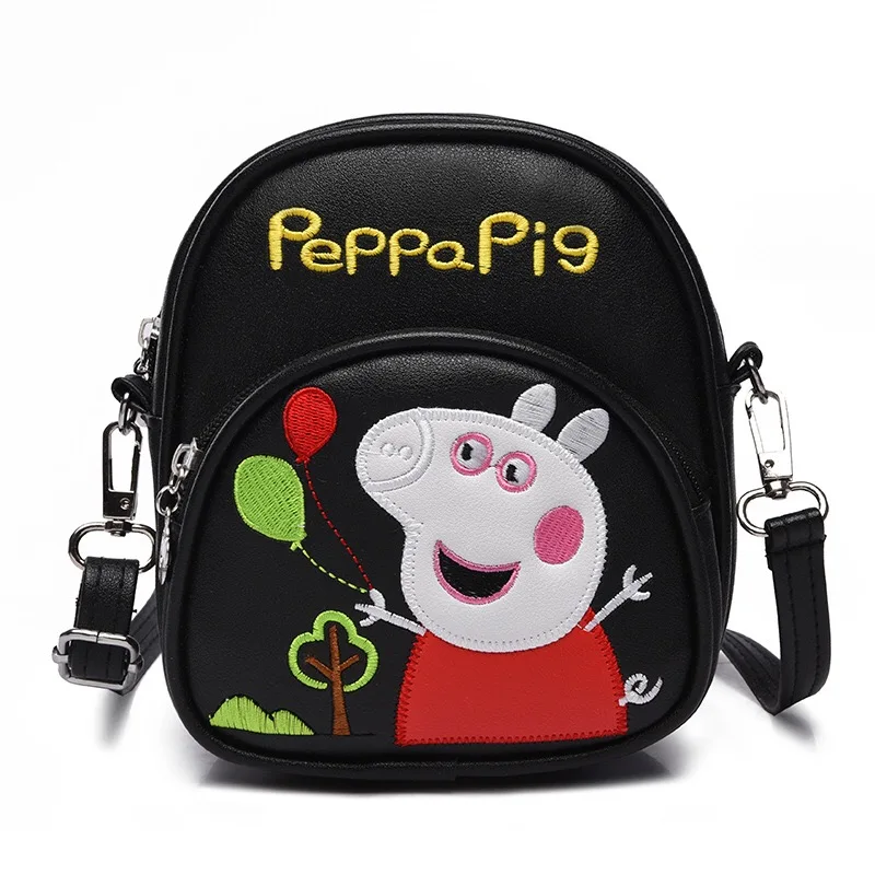 Peppa Игрушка Свинья Джордж поросенок модная Милая мультяшная фигурка сумка на плечо качество PU Материал Студенческая сумка Детский подарок на день рождения - Цвет: 2