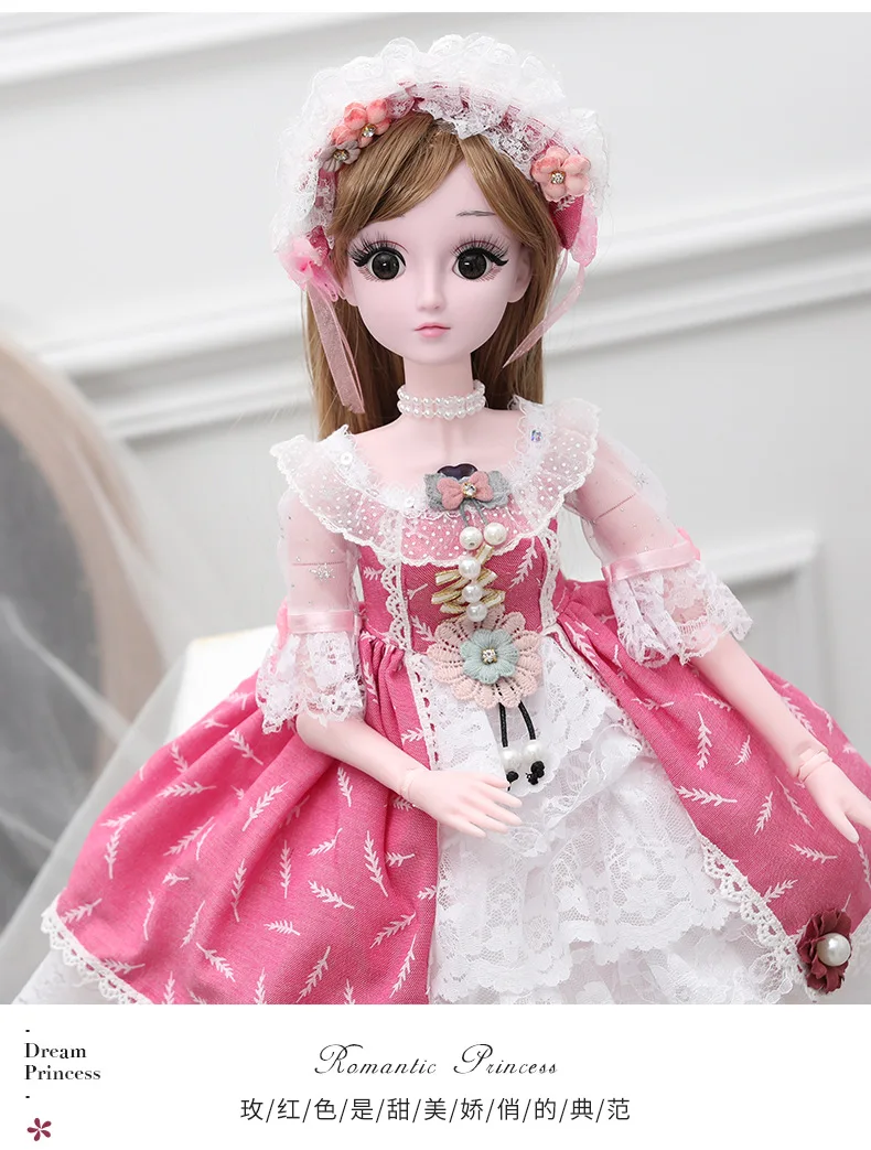 60 см, красивая кукла принцессы, 1/3, BJD, кукла, 22 шарнира, модная Кукла, сделай сам, наряды, куклы, детские игрушки для девочек, рождественские подарки