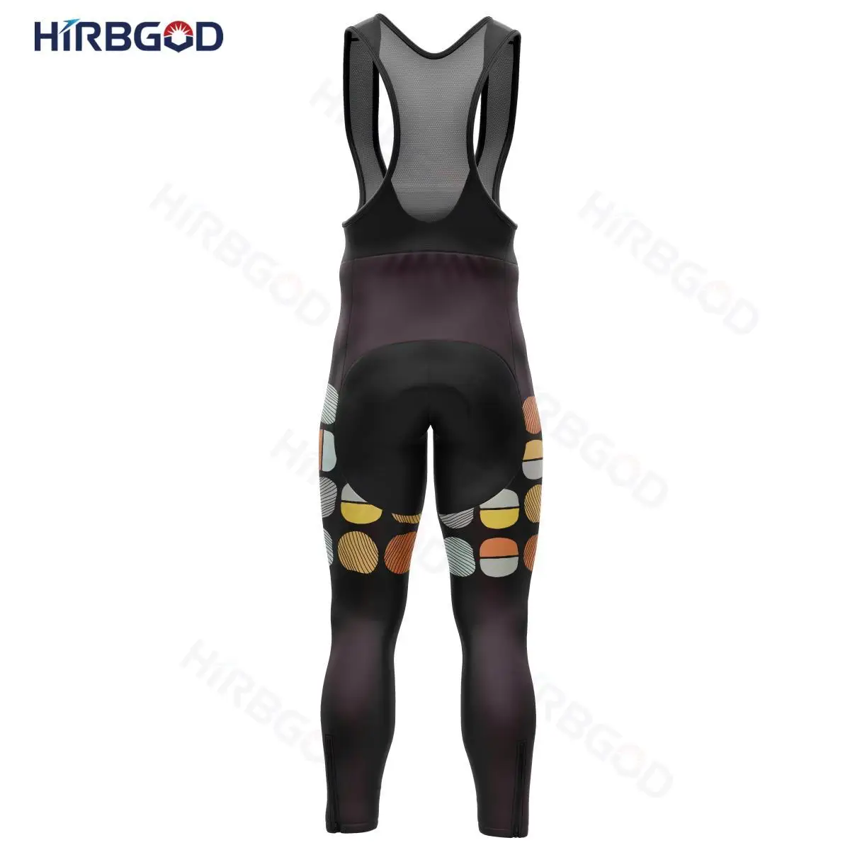 HIRBGOD Women Color Dots Cycling Tights Summer Funny Bicycle Bib Pants for Sports Team Long Sleeve Cycling Pants TYZ1017-16