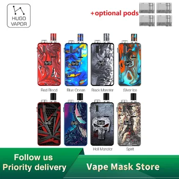 

Original Hugo Vapor Kylin Pod Kit with 1000mAh Battery & 3ml Pod Max 30W Output Pod system Kit e Cigarette vs pal 2 / Vinci X