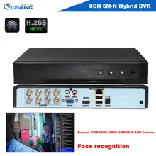 8-канальный сетевой видеорегистратор 5M-N DVR HVR 8CH 5 в 1 гибрид видео Регистраторы H.265 Распознавание лиц P2P HDMI VGA для AHD Tvi Cvi аналоговый Ip Камера