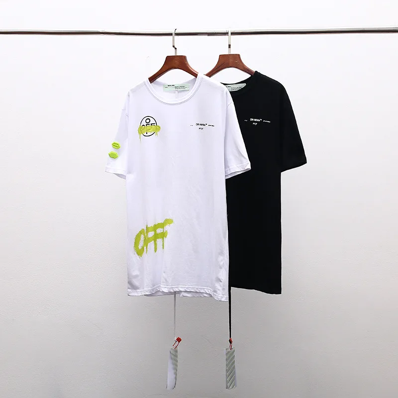 OFF-WHITE OW 19SS Limited короткий рукав Мужская парная футболка хлопок