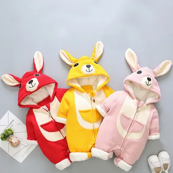 

Casual Winter Newborn Infant Baby Girls Boys Jumpsuit Floral Ruffle Bear Solid Animal Ear Romper Jumpsuit Playsuit Baby Outfits