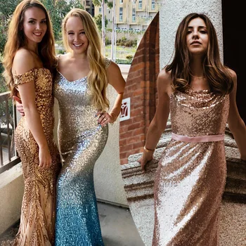 

Sequin Evening Dresses Shiny Mermaid Formal Party Dress R163 Boat Neck Sleeveless Robe De Soiree Spaghetti Strap Elegant Vestido