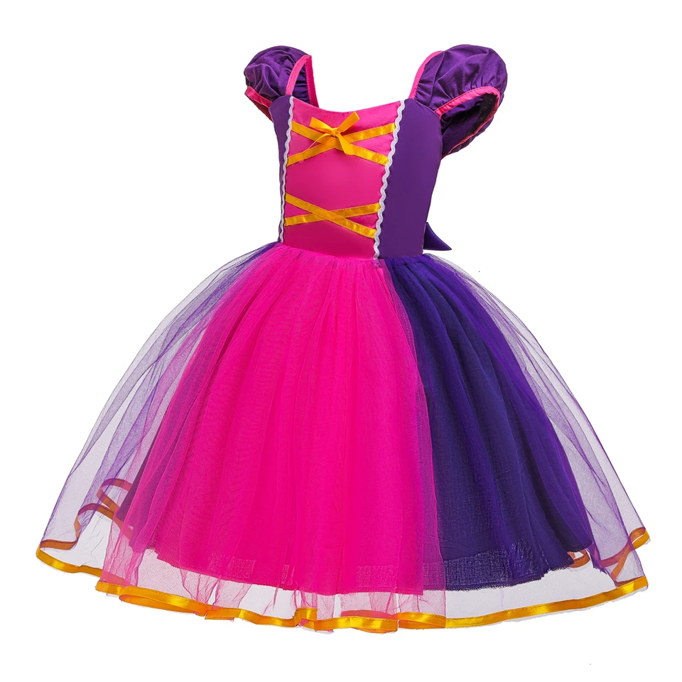 Год карнавальный костюм на Хэллоуин; костюм для девочек; для детей ясельного возраста для девочек в стиле Рапунцель платье Фиолетовый Детские София платье на год; вечернее платье для маленьких девочек, детские вечерние платья