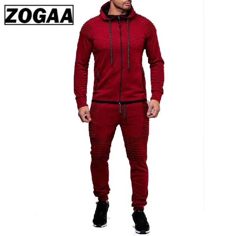 ZOGGA/Модная куртка + брюки спортивная одежда для мужчин спортивный костюм