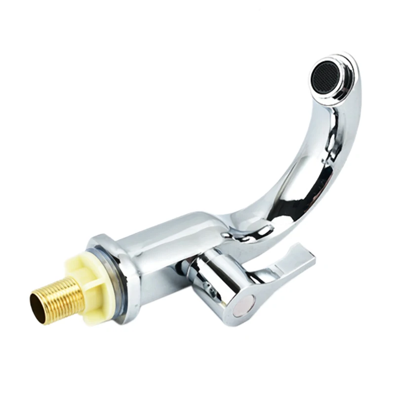 

Top-Chrome Deck Mount Bathroom Basin Faucets Single Handle Single Hole Bath Tap Cold Water Tap