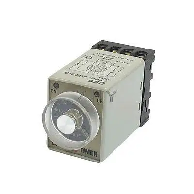 

0-60 Min Rail Mount AH3-3 Delay Timer Time Relay 24VDC + 8 Pin Socket