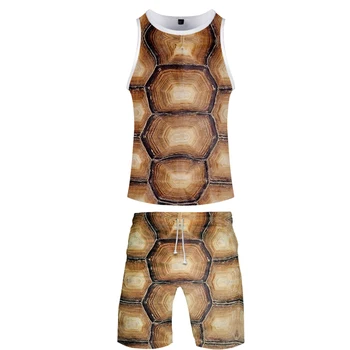 

Animal Texture 3D Printed Two Piece Set Fashion Summer Baseball Tank Tops+Beach Shorts 2020 Hot Sale Casual Streetwear Clothes