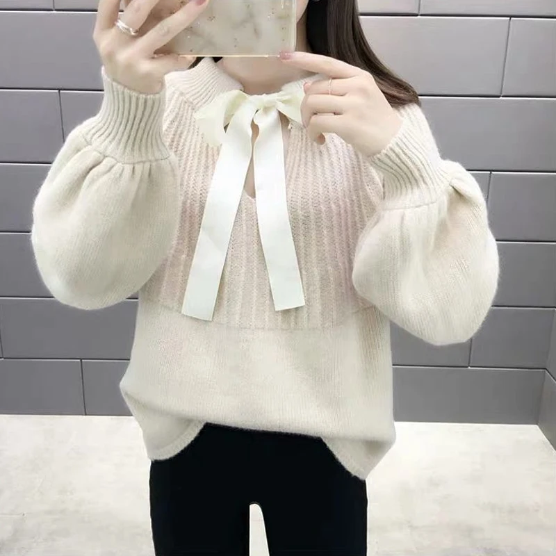 Womens Sweaters 2020 Autumn Women's Solid Color Knitted Sweater Female Knit O-Neck Pullover Ladies Pull Jumper | Женская одежда