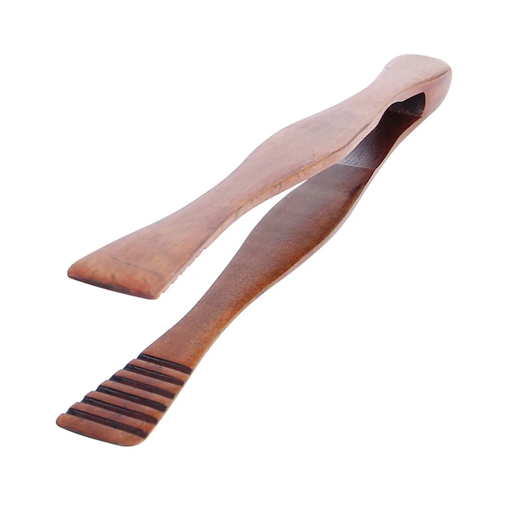 2pcs Kitchen Anti-Scald Food Tongs Baking Tools Wooden Barbecue Clip Serving Tongs For Dessert Pastry Bread Kitchen Supplies