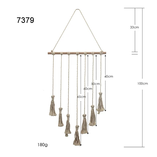 Макраме настенное Искусство ручной работы хлопок настенный гобелен с кружевными тканями богемные подвесные украшения комнаты гобелены домашний декор - Цвет: 7379