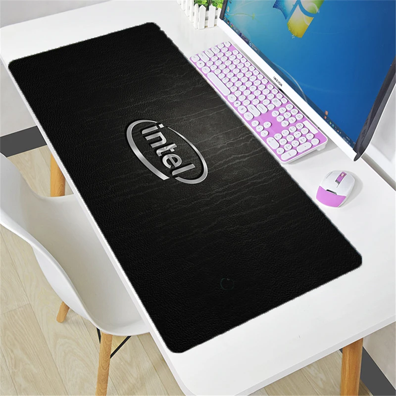 Intel Mouse Pad Large Gamer XXL Keyboard Desk Mouse Mat 900x400mm Carpet Rubber Tapis Souris Gaming Notbook For CSGO Mousepad