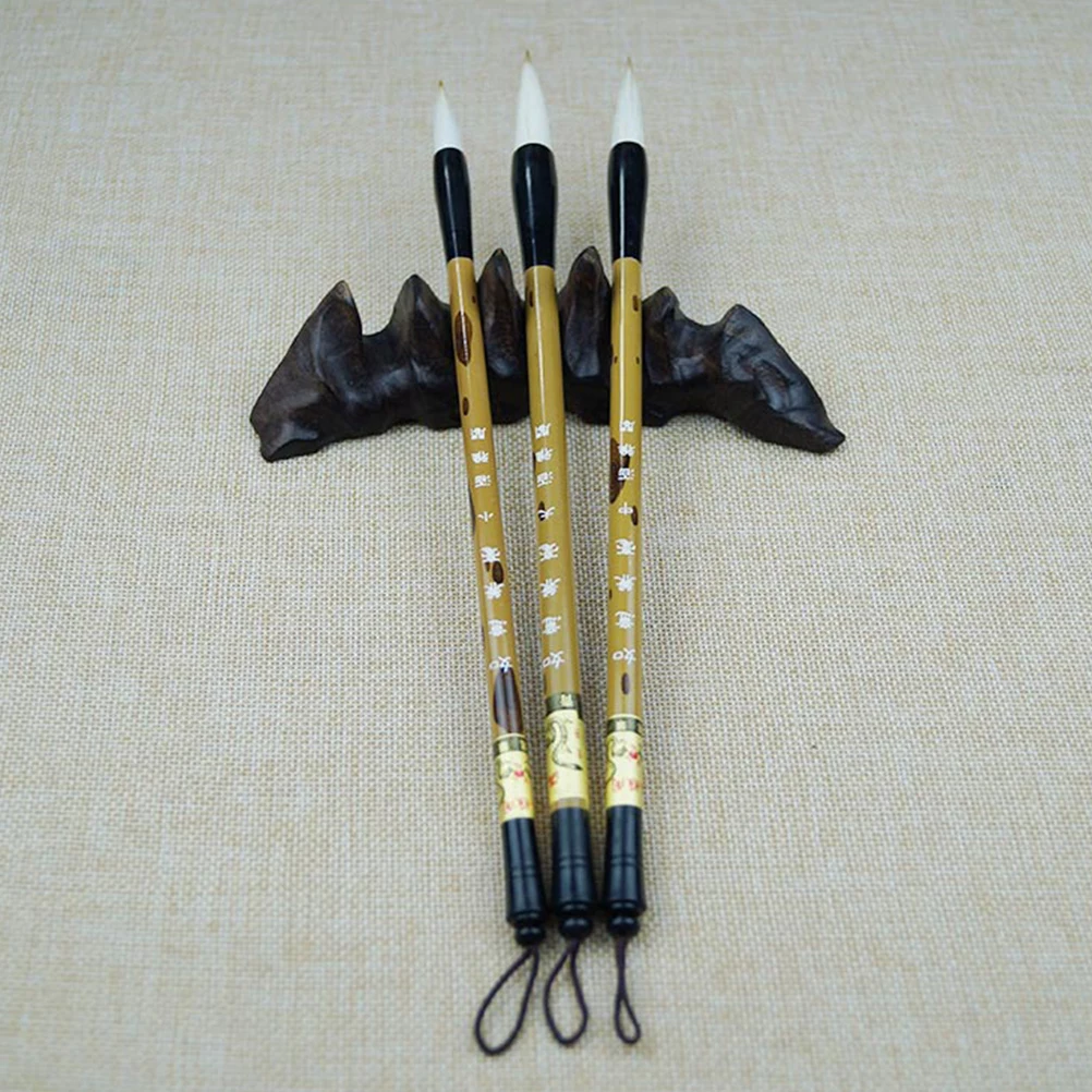 3Pcs Kanji Brush Pen Wolf Hair Caligraphy Chinese Brush Japanese Chinese Calligraphy Pen Set calligraphy brush