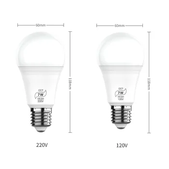 

Bluetooth 7W RGBW Led 7W Smarthome Led Light Color Change Dimmable By IOS/Android APP 120V 220V With Alexa Amazon Google Home