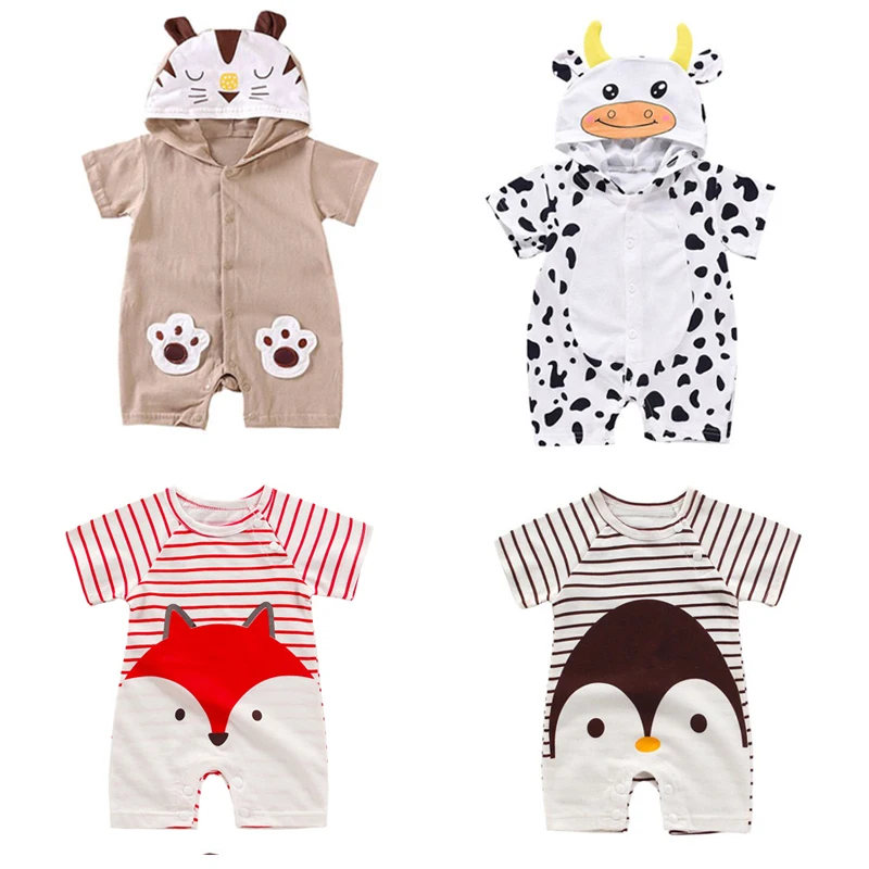 Flash Sale Infant Jumpsuit Rompers Baby-Products Stuff Animal Print Newborn Girl Boy Cotton Cheap w5KnERgK3