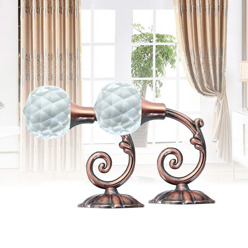 

Urijk 2pcs/set 105mm Multifunction Metal Crystal Glass Window Trim Hardware Hook With Matching Expansion Tube&Screws for Curtain