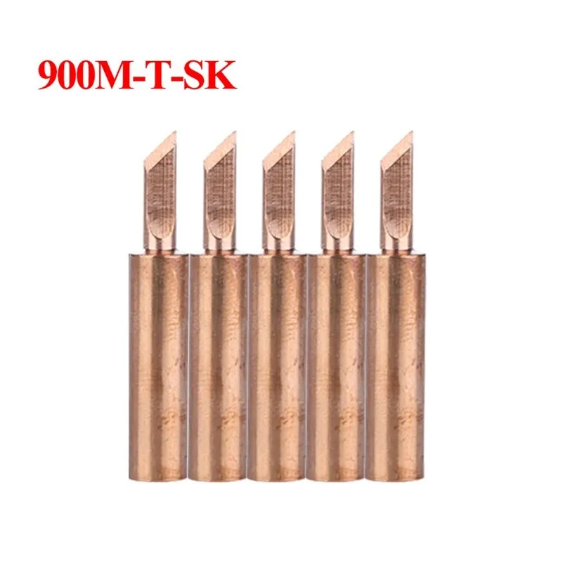 5pcs 900M-T Pure Copper Soldering Iron Tips Lead-Free Welding Solder Tip 933.907.951 For Welding Equipment Soldering Supplies images - 6