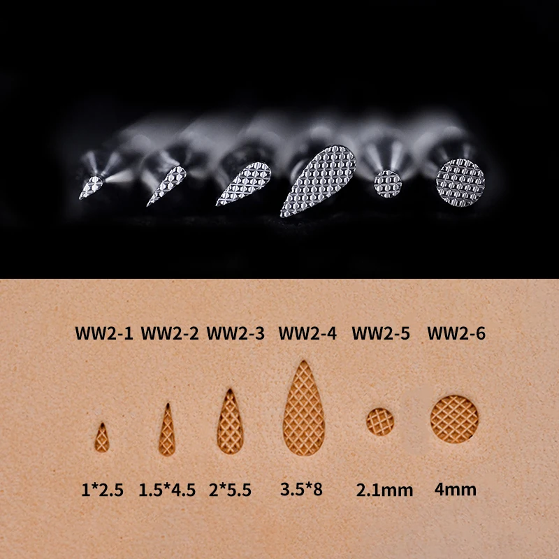 SOZO WW2 Lather Work Carving Tool Backgrounders Mesh Coarse Checkered DIY Handmade Stamping-Print 304 Stainless Steel
