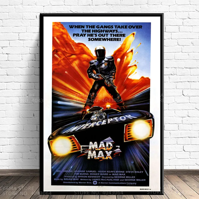 J300 Mad Max Poster Classic Movie Series Wall Art Canvas Painting Poster For Home Decor 