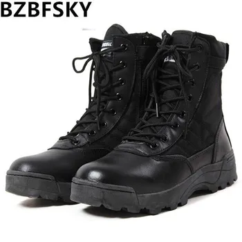 

2021Men's Desert Boots Plus Size Army Special Forces Tactical Combat Boots Autumn Men's Fashion High-top Shoes Footwear