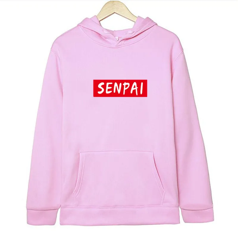 Зимние мужские Senpai аниме девушка нерди дизайн печати флисовые толстовки спортивные свитера осень унисекс забавное чёрное худи Зимняя мужская одежда