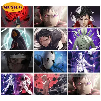 

DIY 5D Diamond Painting Animeaux Naruto Obito Daimond Embroidery Cross-Stitch Kits Full Set Mosaic Anime Pattern Decoration Home