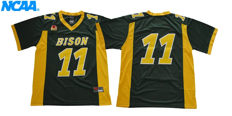 Новое поступление, высокое качество, футболка NDSU Bison Carson Wentz#11, спортивные майки, S-XXXL