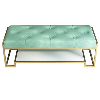 

Nordic wrought iron shoe stool door storage shoe cabinet light luxury clothing store shoe stool home bed stool