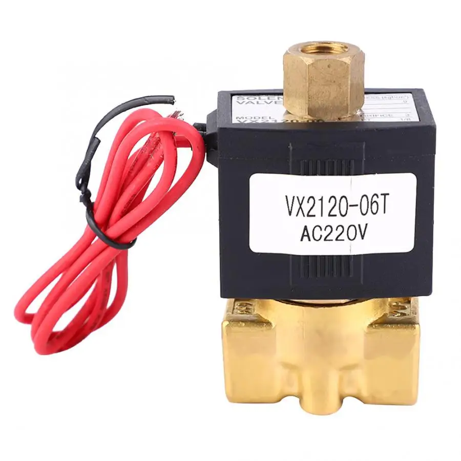 SMC Тип без 2-полосная 0-1.0Mpa воздушные СОЛЕНОИДНЫЕ клапаны PT1/8 Электромагнит прямого действия клапан AC 220V