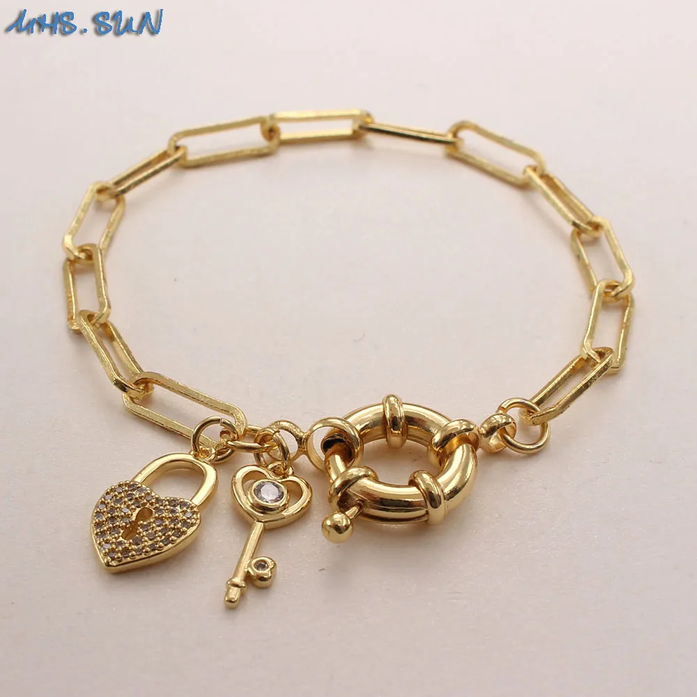 2024 New Fashion African Chain Bangle With Ring Nigerian Wedding Jewelry  Gift Moroccan Arabic Gold Color Bracelet Jewellery - AliExpress