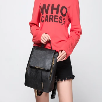 

Women Backpack Top Quality High Capacity PU Leather School Bags For Teenagers Girls Top-handle Backpacks Herald Fashion