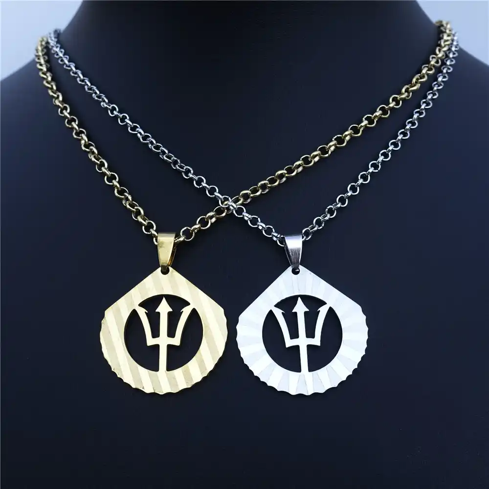 Trident Pendant Necklace Stainless Steel A Lot Percy Jackson The Olympians The Sea Of Percy Jackson Jewelry 12pcs Lot Wholesale Pendant Necklaces Aliexpress