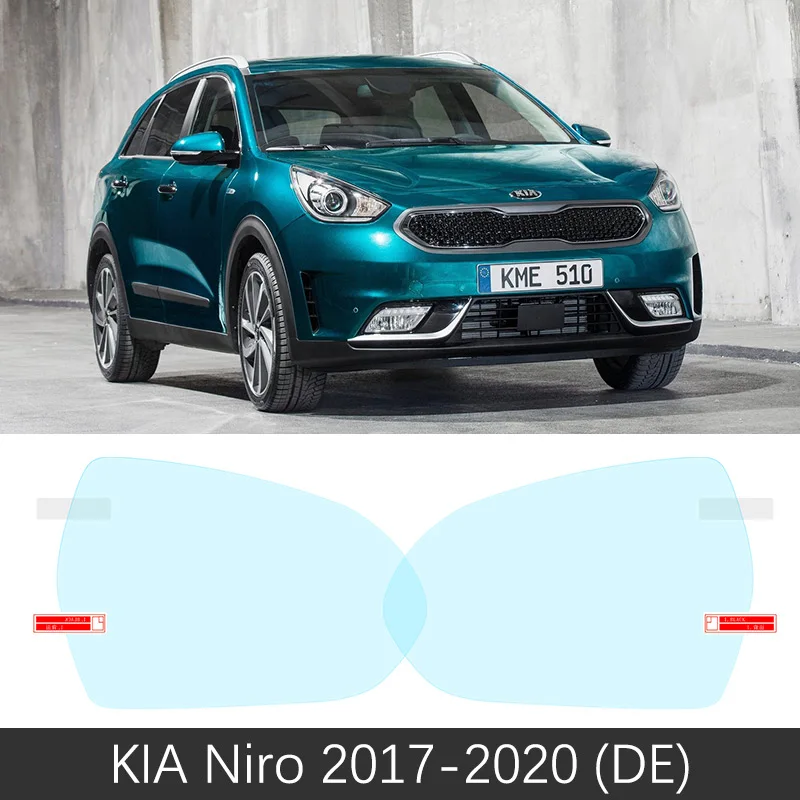 KIA Niro Полное покрытие, защитная противотуманная пленка для KIA NIRO DE, Автомобильное зеркало заднего вида, непромокаемые аксессуары, автомобильные наклейки - Название цвета: KIA Niro