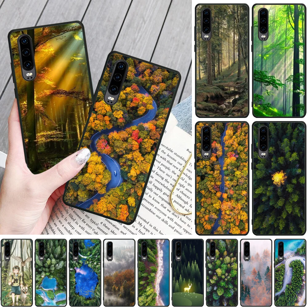 Чехол для телефона BaweiTE Beautiful scenery forest Huawei P9 10 lite P20 pro P30 Psmart mate 20 | Мобильные