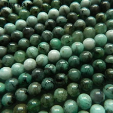 Meihan(50 бусин/комплект/24 г) натуральный 6,5 мм+-0,3 Изумрудный Гладкий Круглый бисер для ювелирного браслет самодельный
