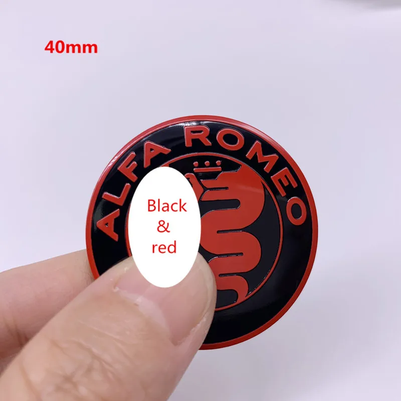 1 шт.-400 шт. 40 мм 4 см ALFA ROMEO наклейка на руль с логотипом авто аксессуары для стайлинга автомобилей для Mito Giulietta GT - Цвет: Красный