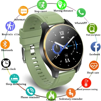 

LIGE Smartwatch Fitness Tracking Blood Pressure Heart Rate Monitoring Weather Display Wallpaper Push Sport Smart Watch Men Women