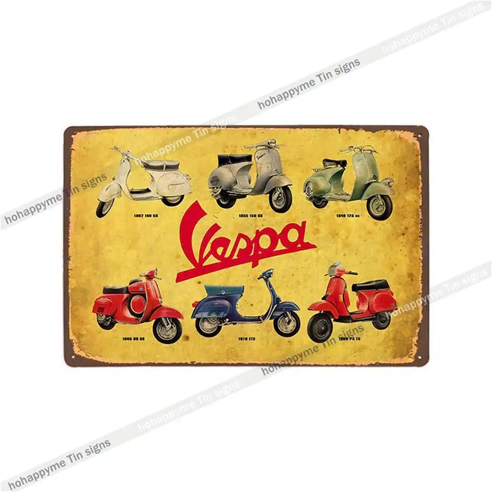 Plaque émaillée Nostalgic-Art 40x60cm - Vespa The Classic - Déco Rétro Garage