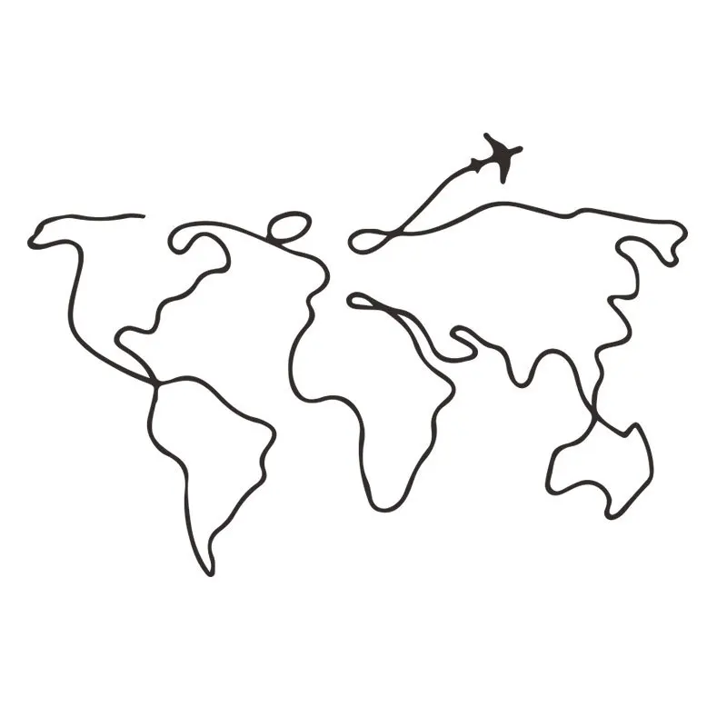 Рисунок карты мира карандашом