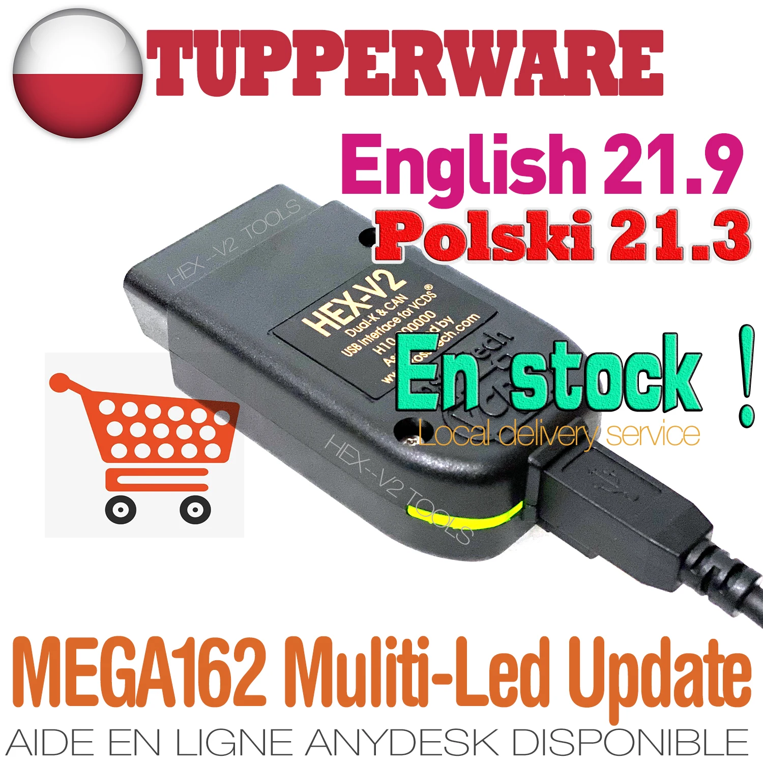 2021 Highest Electric Testers Vagcom Hex-V2 USB Interface FOR VW AUDI Skoda Seat VAG 20.12 Multi-Language ATMEGA162+16V8+FT232RQ |
