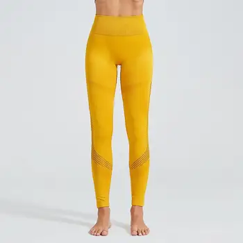 

Fashion 2019 Women Slim Elastic Patchwork Mesh Leggings High Waist Fitness Pant Casual Running Push Up Leggins