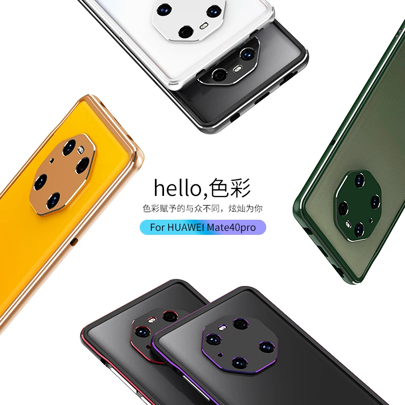Aluminum Bumper Case For Huawei Mate 40 Pro 5G Luxury Metal Camera Lens Protector Mate40 Pro Metal Phone Frame Case