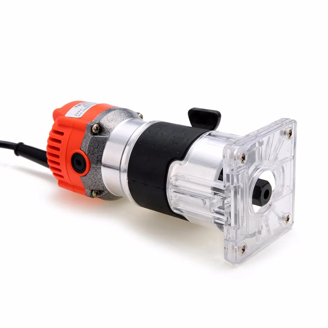 New 800W 220V Wood Trim Router 6.35mm Collect Diameter Electric Hand Trimmer Woodworking Laminate Palm Router Joiner Tool