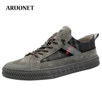 

ARUONET Social Designer Mens Vintage Style Shoes Plus Big Size Casual Shoes Men Handsome Man Shoes Genuine Leather Chaussures